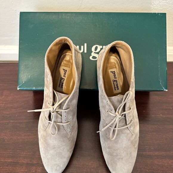 Paul Green EUC Handmade  7,5 US/5 UK/ 38Europe  Suede chukka  Boots Lace up - Picture 10 of 16